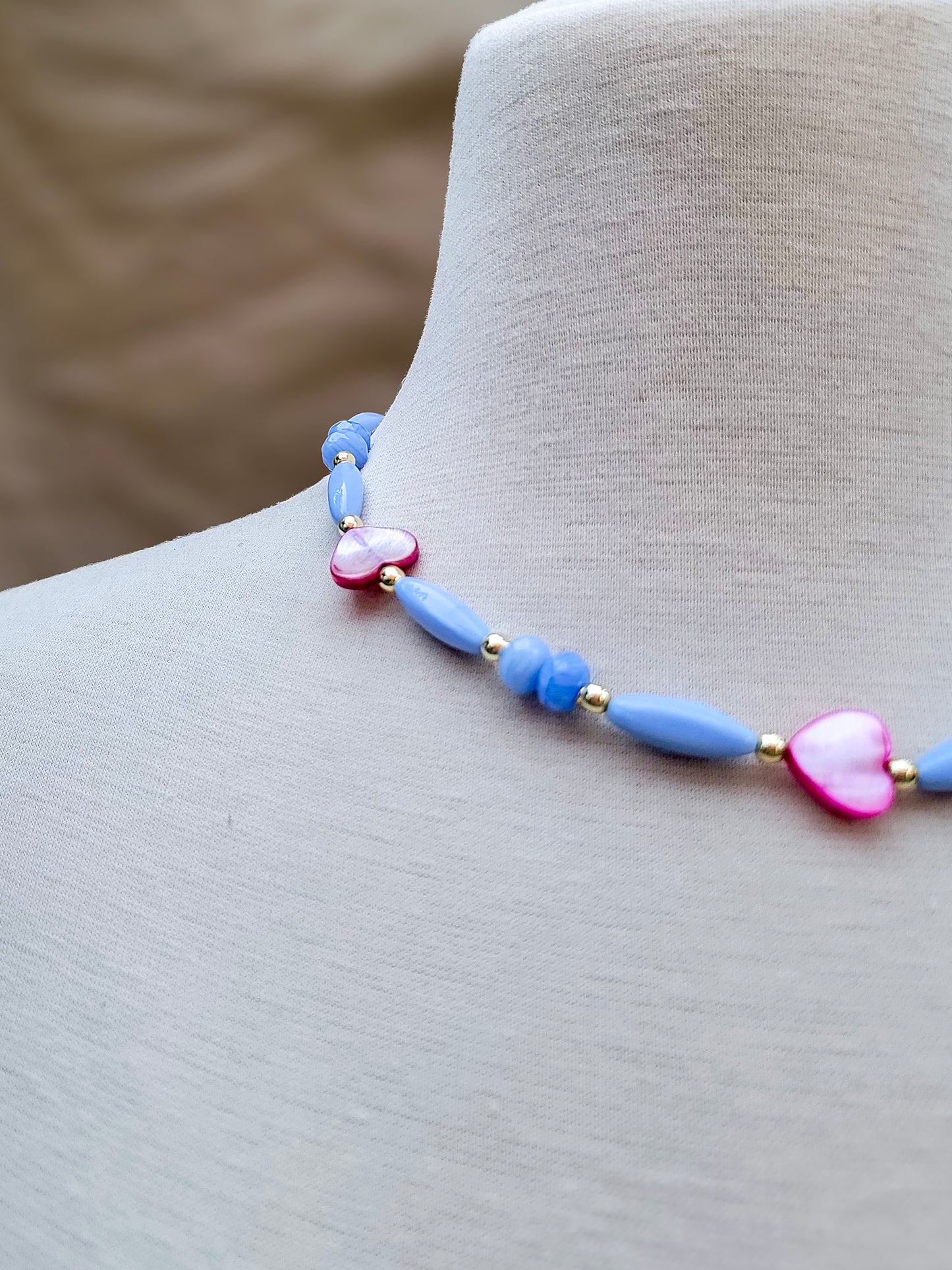 Choker Y2K con perlas nácar y cristales lavanda – Trish T CoCo