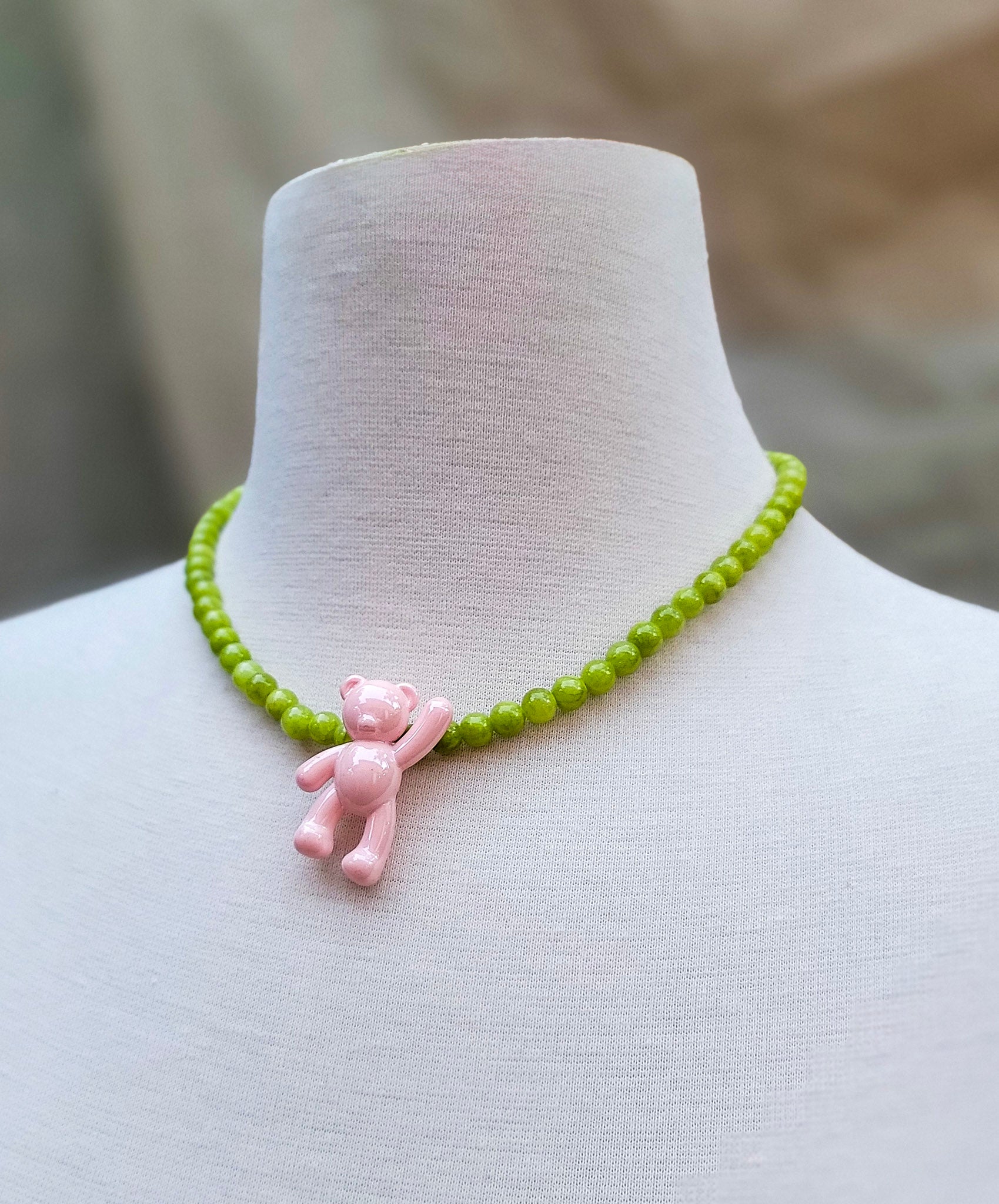 joyería divertida y statement con osito rosa – Trish T CoCo