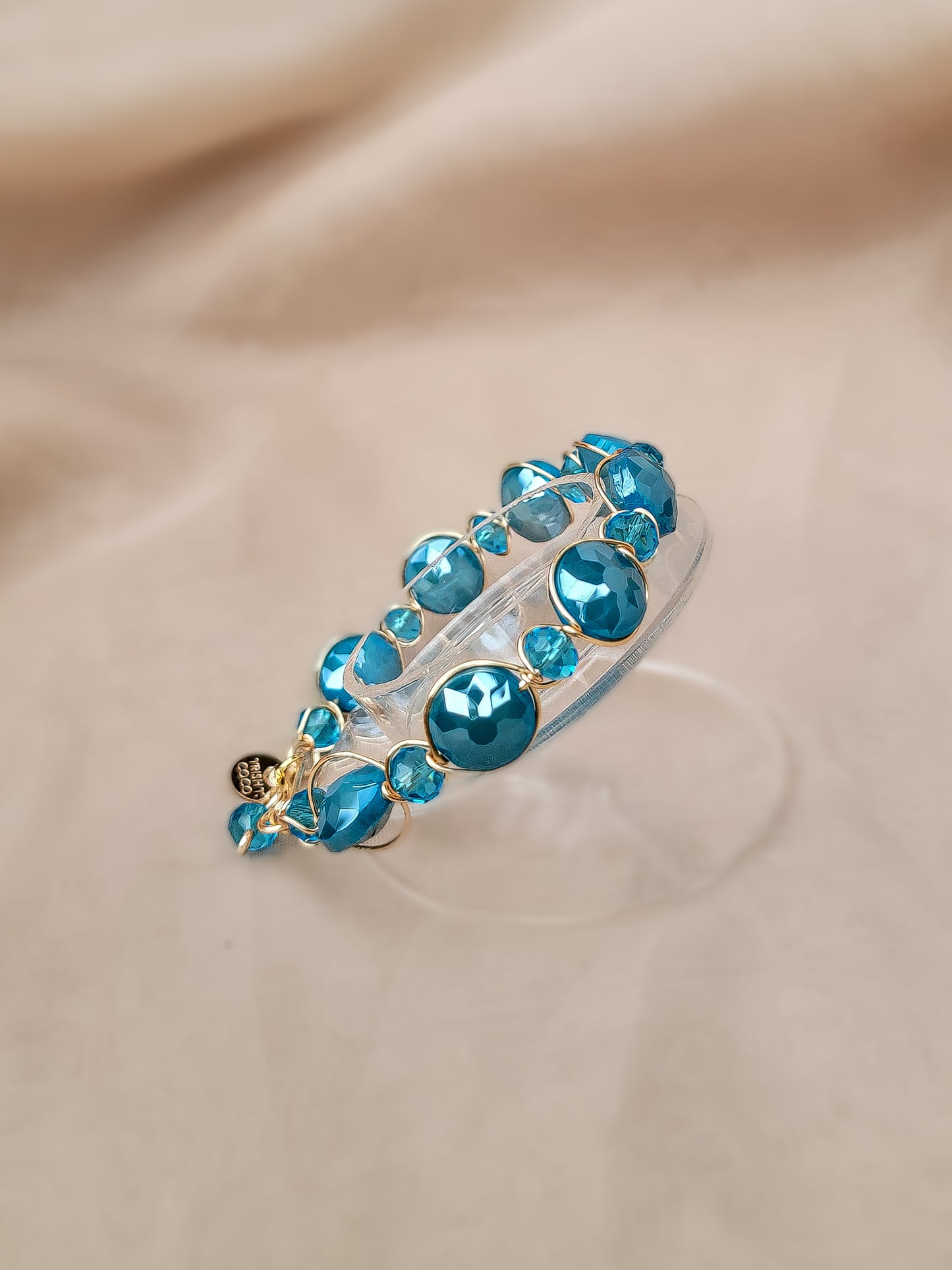 Ocean Empress – Power Bangle XL in Austrian Crystals