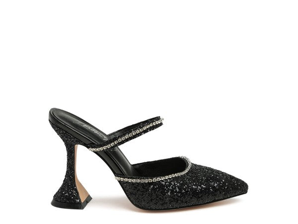 IRIS Glitter Spool Heel Sandal