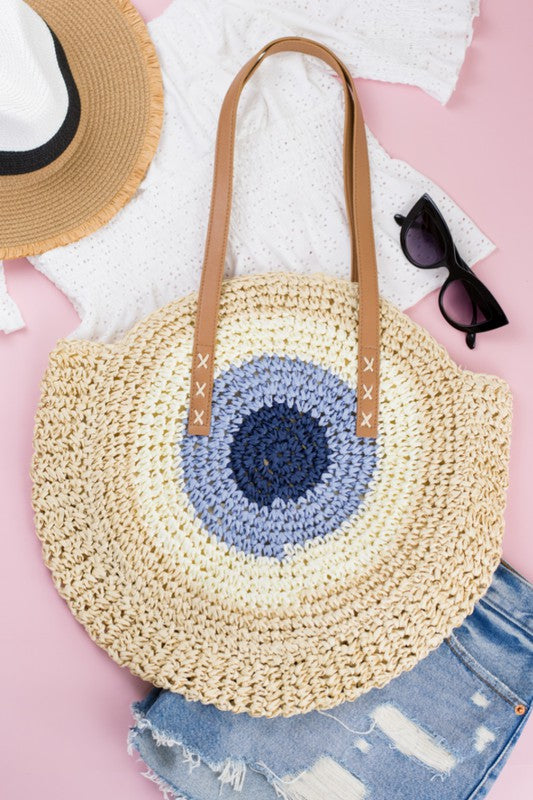 Straw Circle Tote