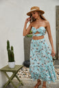 Women's Floral 2 Pcs Long Skirt Set