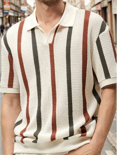 Camisa "Retro Stripe Knit Polo"
