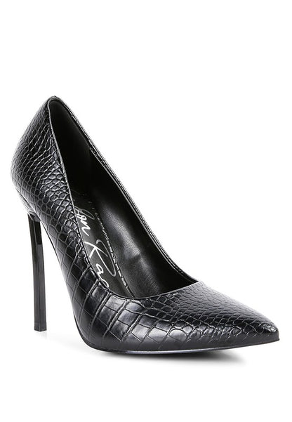 Urchin Croc High Stiletto Heel Pumps