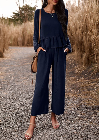 Two piece long sleeve pant set