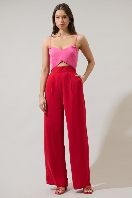 Moroni Color Block Wide Leg Jumpsuit