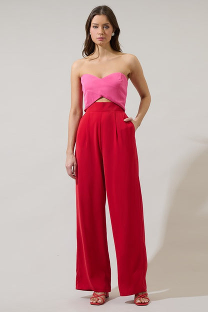 Moroni Color Block Wide Leg Jumpsuit