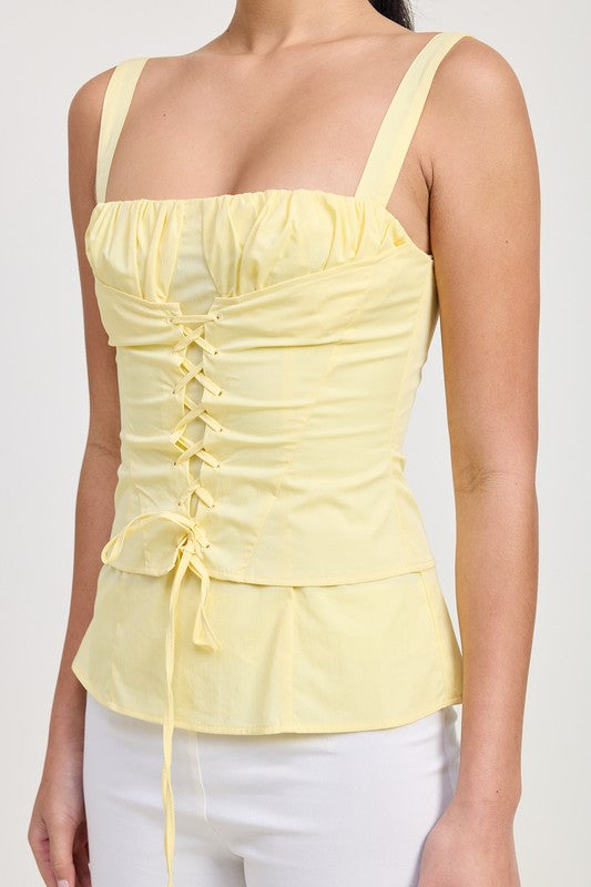 SQAURE NECK CORSET TOP