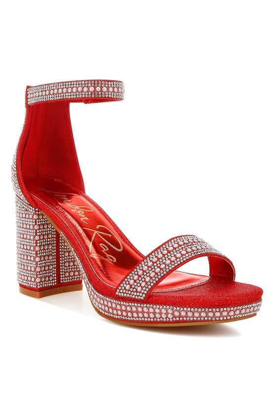 Mejuri Rhinestones And Pearl Embellished Sandals