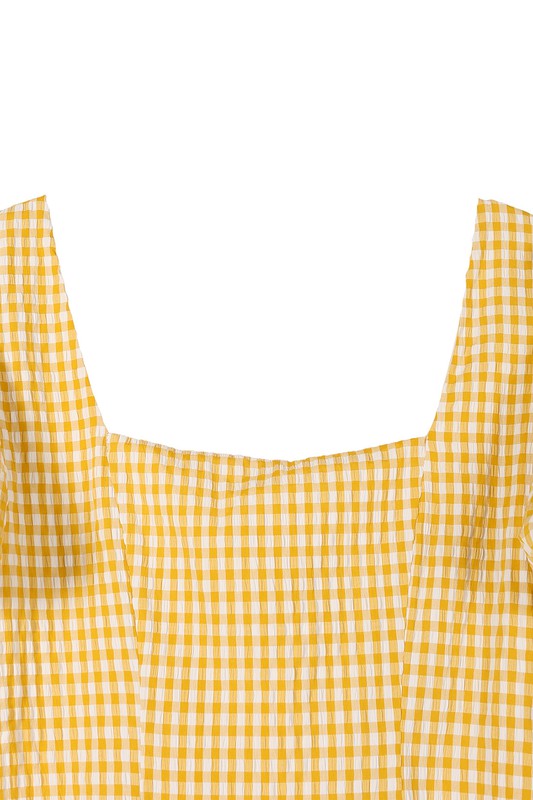 SS back strap dress - gingham