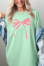 Pink Valentine Bow Graphic Plus Heavy Cotton Tee