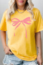 Pink Valentine Bow Graphic Plus Heavy Cotton Tee