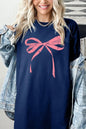 Pink Valentine Bow Graphic Plus Heavy Cotton Tee