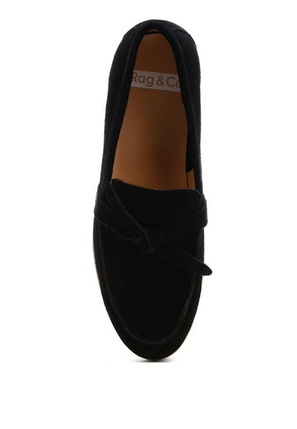 Nautica Genuine Suede Knot Detailed Loafers