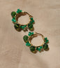 Emerald Bloom Hoops